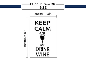 Detailed dimensions of Keep Calm and Drink Wine wall sticker measuring 30x60cm