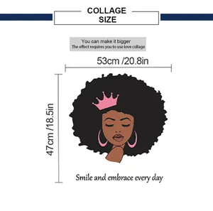 Tableau des tailles 53x47cm pour sticker mural lèvres et citation sexy