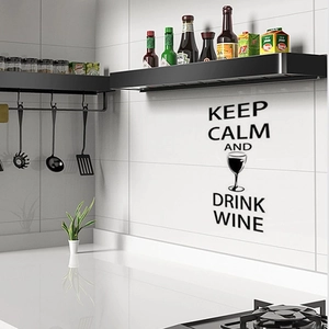Keep Calm and Drink Wine vinyl wall decal for modern kitchen and dining room decor