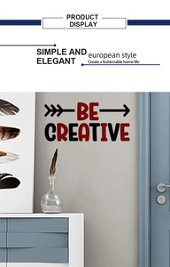 Détail du sticker mural adhésif BE CREATIVE avec flèches pour la décoration d'intérieur