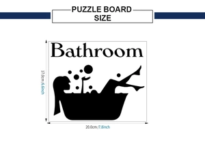 Détails de l'autocollant mural silhouette femme avec bulles pour salle de bain