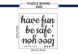 Size chart showing 20x18cm dimensions for the decorative wall puzzle board art