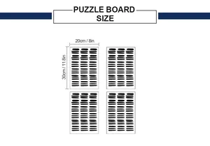 Tableau des tailles pour lot de quatre stickers muraux adhésifs créatifs en PVC 20x30cm