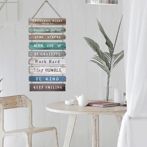 Plaques murales en bois inspirantes avec citations de motivation pour la maison
