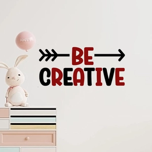 Sticker mural Be Creative avec flèches pour décoration murale de chambre d'enfant
