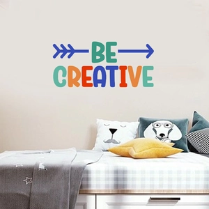 Sticker mural coloré BE CREATIVE pour déco de chambre d'enfant et de salon
