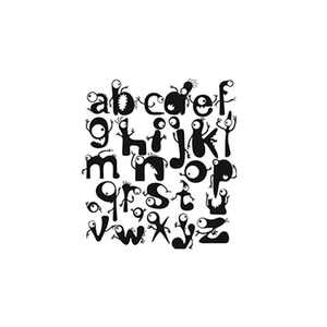 26 creative black silhouette monster alphabet wall stickers for kids bedroom decor