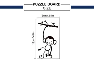 Tableau des tailles de 6x12cm pour sticker mural décoratif en forme de singe
