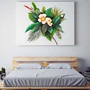 Adesivo Murale Pianta Tropicale Foglia Verde Nordica PVC Fiore Botanico Decalcomania Parete Per Soggiorno Camera Da Letto Decorazione