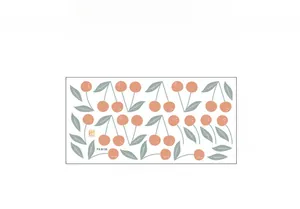 Detailed dimension guide showing cherry fruit wall sticker layout in 30x60cm size