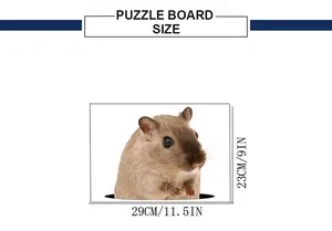 Size specifications for the mouse wall sticker puzzle board showing 29cm by 23cm dimensions