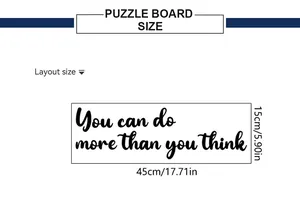 Size chart showing dimensions of 45x15cm for 'You can do' vinyl wall decal layout