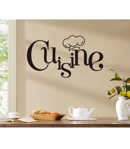 Dettaglio adesivo murale Cuisine con cappello da chef su sfondo cucina caldo