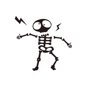Cartoon Skelett Wandaufkleber mit Blitzsymbolen für die Lichtschalterdekoration