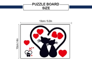 Detailed size chart showing 13cm width and 10cm height for cartoon cat light switch sticker