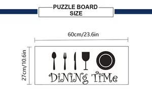 Größentabelle für DIY Küchenwandaufkleber 60x27cm mit Dining Time Besteck Motiven