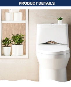 Detail of 3D cat wall sticker with creative zipper effect on white bathroom surface