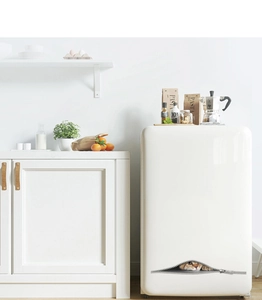 Creative 3D cat wall sticker with zipper design for modern home refrigerator decoration