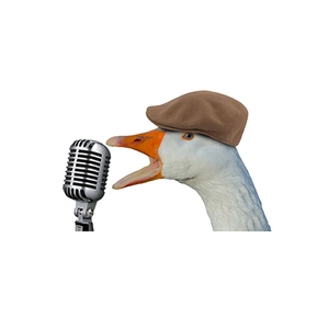 Funny animal duck hat decoration, vintage brown beret sticker for creative car and wall decor