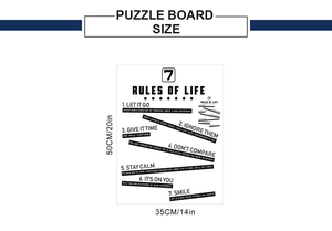 Dimensioni dettagliate del poster da parete 7 Rules of Life decoro 35cm x 50cm