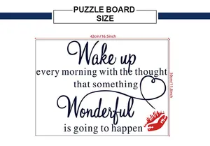 Size chart showing 42x30cm dimensions for Wake Up Wonderful wall sticker home decor