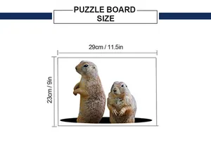 Size chart showing marmot wall sticker dimensions 29x23cm with metric measurements