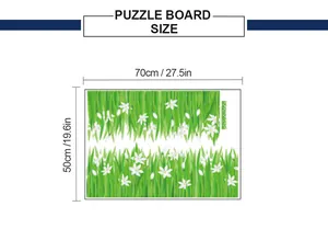 Detaillierte Größentabelle für Blumen Wandsticker mit Maßen 70cm x 50cm