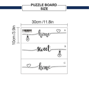 Détails des dimensions pour l'ensemble de stickers muraux Home Sweet Home