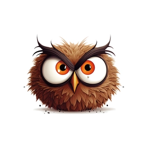 Cute cartoon owl bathroom toilet sticker with expressive eyes for home decoration