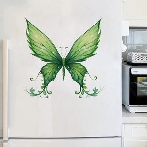 Sticker Mural Fée Papillon Vert PVC Style Nordique Décalcomanie Amovible Pour Chambre Cuisine Salon Décoration de la Maison Murale