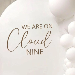 Adesivi murali We Are On Cloud Nine per decorazioni baby shower e feste neonati
