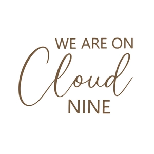 Adesivo murale We Are On Cloud Nine per decorazioni baby shower e feste in vivaio