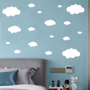 Adesivi murali a forma di nuvole bianche per decorazione camera dei bambini