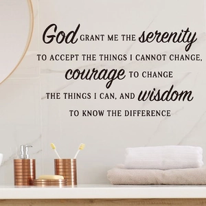 Inspirational Bathroom Wall Decals Removable PVC Serenity Prayer Splish Splash Bath Quote BE Beautiful Mural Home Decor