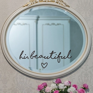 Minimalist Black English Quote Wall Sticker Removable Mirror Decal For Bathroom Restroom Decoration Waterproof Lettering Home Art