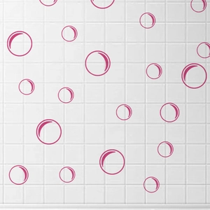 Pink Bubble Pattern Wall Stickers PVC Removable Self Adhesive Wall Decals For Living Room Bedroom Bathroom Home Decor
