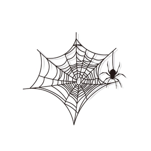 Sticker toile d'araignée d'Halloween pour décoration de toilettes en PVC noir amovible