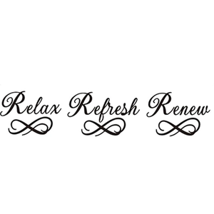Schwarze Relax Refresh Renew Wandaufkleber mit eleganter Kursivschrift für Deko