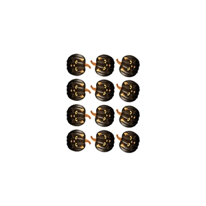 Set of 12 black Halloween pumpkin wall stickers with orange cat face designs for home decor