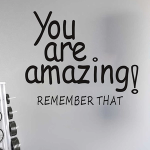 Sticker mural motivant You Are Amazing pour décoration de salon et de chambre