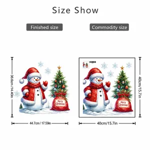 Tabla de tallas para pegatinas de pared de árbol de Navidad con dimensiones del producto