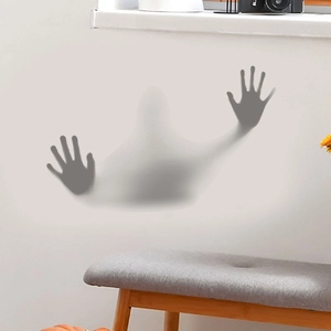 Halloween Spooky Ghost Hand Shadow Wall Sticker Removable PVC Spooky Shadow Decal For Living Room Bedroom Party Decoration