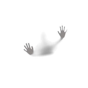 Spooky Halloween ghost handprint wall sticker made of removable PVC for home decor