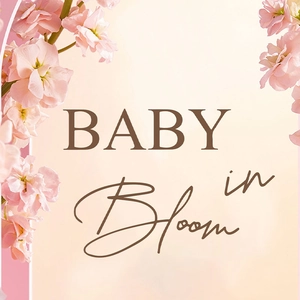 Sticker mural Baby in Bloom pour baby shower et décoration de fête de révélation