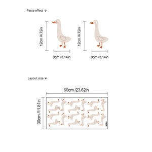 Cartoon duck wall stickers in bohemian style for kids bedroom and nursery decor