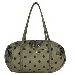 Sac fourre-tout à pois vert olive grande capacité pour les voyages et le sport