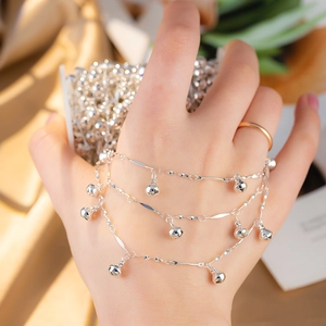 Eleganter silberner Lagen-Glocken-Armband und Halskette DIY-Schmuck-Kettenzubehör