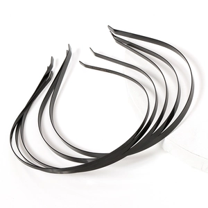 Set of 5 minimalist black matte children's hairbands for DIY accessory making
