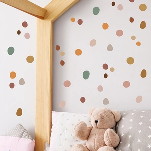 Nordic Morandi irregular polka dot wall decals for kids room nursery wall decor