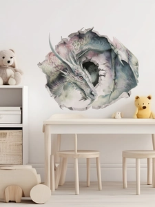 3D-Wandaufkleber Dinosaurier im Aquarell-Stil für Kinderzimmer und moderne Dekoration